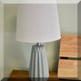 DL06. Pair of fluted pottery lamps.  